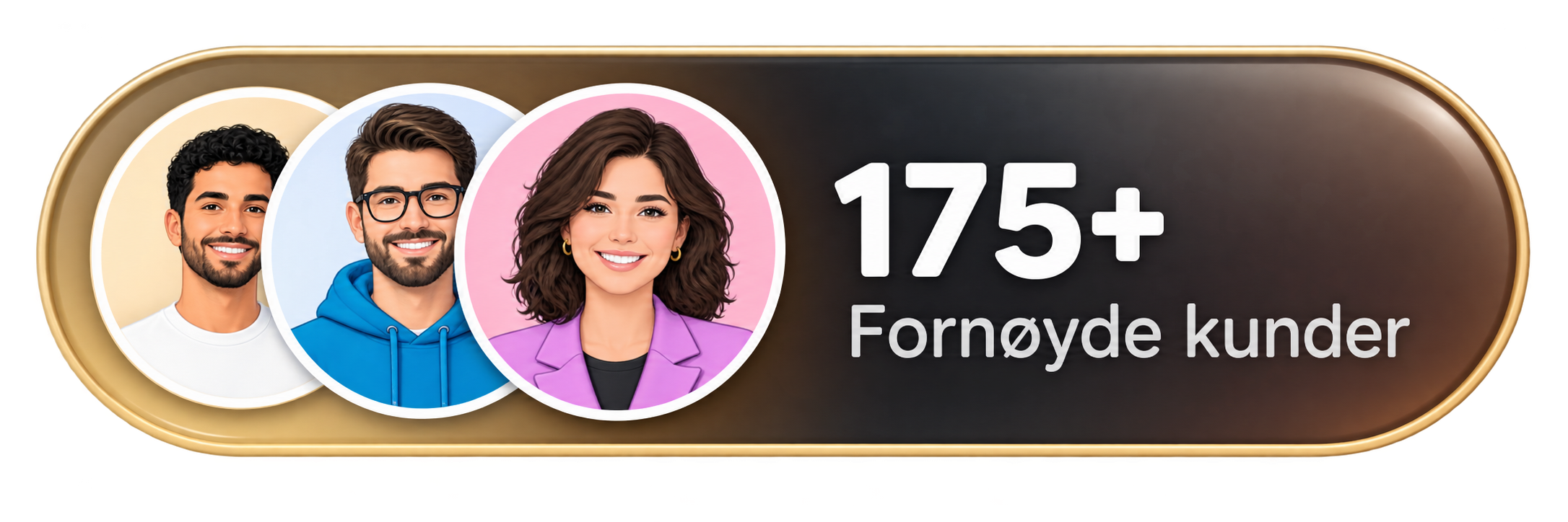 175+ fornøyde kunder